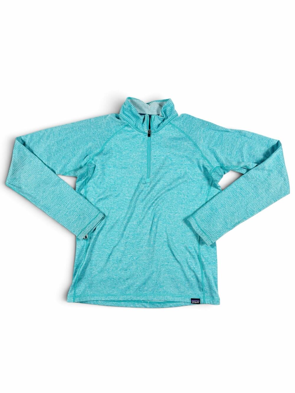 Patagonia Kids Capilene Baselayer Quarter Zip Pullover Turquoise Size 14 XL